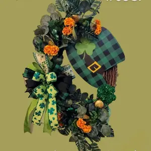 St Patricks Grapevine Wreath