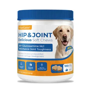 OurCares  Generation 2 Hip and Joint for Dogs Glucosamine for Dogs Hip and Joint Supplement with Chondroitin MSM Vitamins C & E - Chicken Flavor 120 Soft Chews Pet Daily Chews Snacks