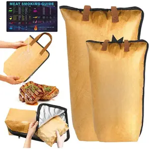 2 Pack BBQ Blanket for Resting Meat, 21&15 Inch   Meat Resting Blanket with Grilling Guide, Grill Accessories Gifts for Men, Dad
