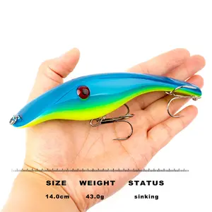 3pcs Heavy-Duty 43g Fishing Lures - Realistic Pike Minnow bait with Slow-Sinking Action, Blue & Green color transition, All-Depth Hunting for Pike, Trout, Bass, Perch - Freshwater & Saltwater Fishing Lure, Eyecatching Design, Sturdy Construction, Angler