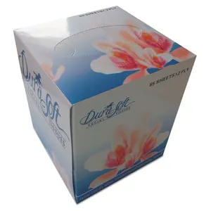 2-Ply Facial Tissue Cube Box, White - Box of 85 - Case of 36