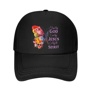 Blessed By God - Loved By Jesus Butterfly Baseball Cap
