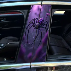 Spider Pattern Car Window Sticker, Car Window Decal, Car Exterior Decoration Accessories for Car, Wall, Glass
