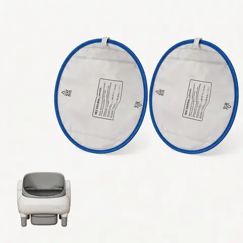 Cat Litter Box Liners with Scratch-Resist Mat, 2-Pack PP Waterproof Coating, Reinforced Blue Edge, White Trim, Leakproof, Anti-Slip Durable Mat, 2 Liners on Hand, Quick to Remove and Rinse, Universal Indoor Cat Supplies (15.8x14.5in)