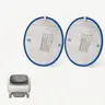 Cat Litter Box Liners with Scratch-Resist Mat, 2-Pack PP Waterproof Coating, Reinforced Blue Edge, White Trim, Leakproof, Anti-Slip Durable Mat, 2 Liners on Hand, Quick to Remove and Rinse, Universal Indoor Cat Supplies (15.8x14.5in)