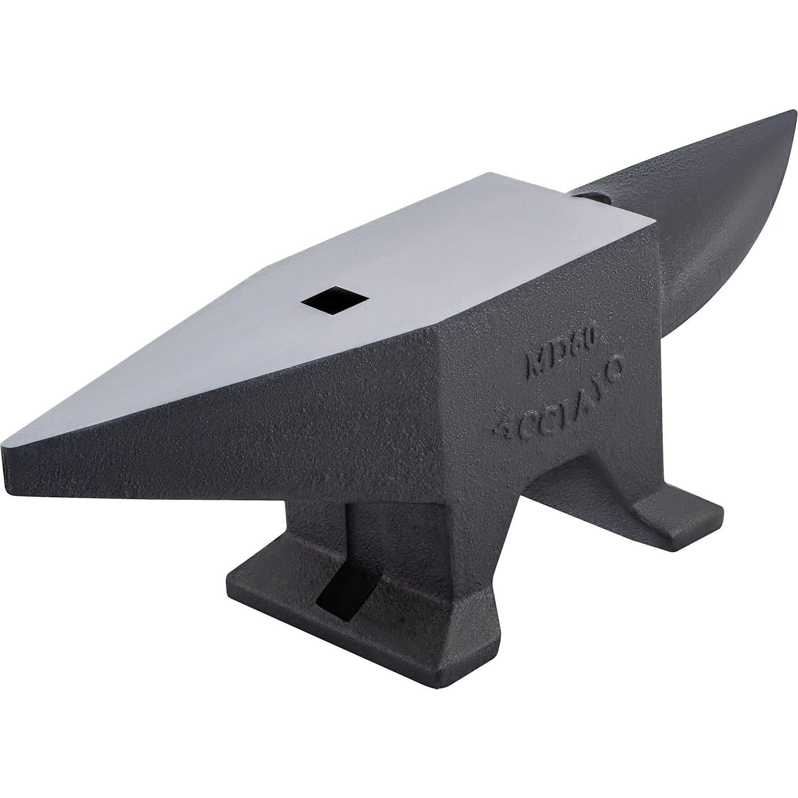 【Summerfinds】VEVOR Cast Iron Anvil 132 Lbs(60kg) Single Horn Anvil with Large Countertop and Stable BaseHigh Hardness Rugged Round Horn Anvil Blacksmithfor BendingShaping