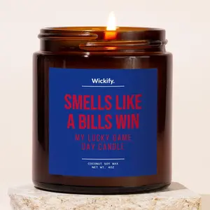 Smells Like A Bills Win, Lucky Game Day Candle, Bills Football Candle, Bills Fans Gift, Game Day Decor, Sport Themed Candle, Cleveland Victory Candle