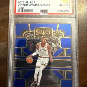 2023 Select Victor Wembanyama Blue Gem MT 10 PSA 96947260 Rookie RC Basketball Card