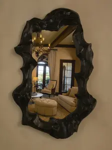 Viral Luxury Mirror – Sculptural Black Frame