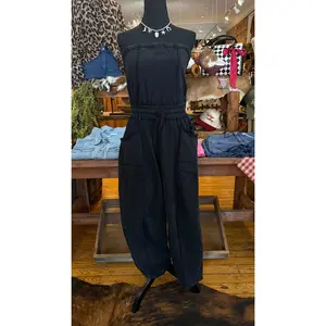 Shadow Seam - Black Barrel Jumpsuit