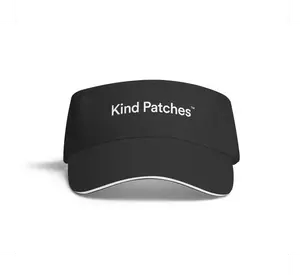 Kind Patches All-Sport Visor - Black & White, 58CM, Versatile for Various Sports, Comfortable Fit, Ideal for All Seasons