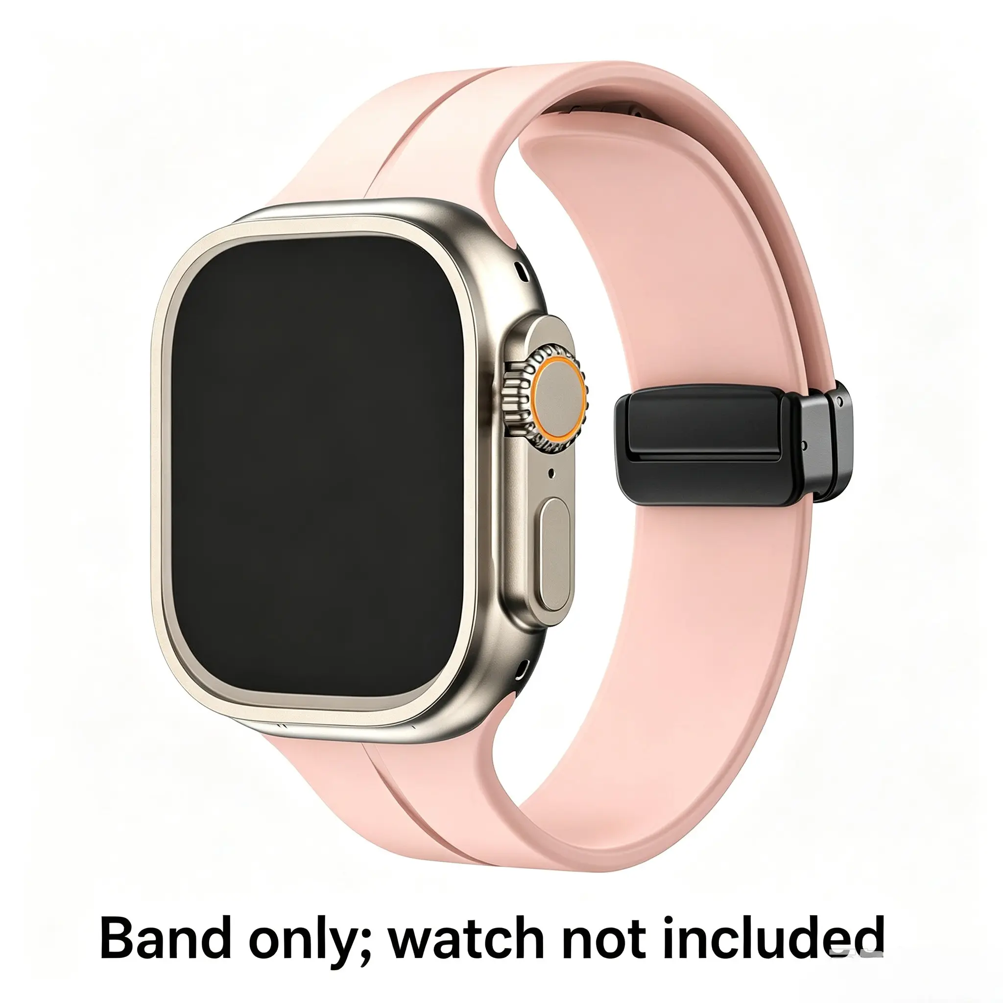 2026 Magnetic Silicone Smartwatch Strap. Soft breathable sweat-resistant silicone band with sturdy magnetic clasp. Multi-size universal design for workouts, outdoor sports & daily wear. Only watch strap sold, smartwatch not included.