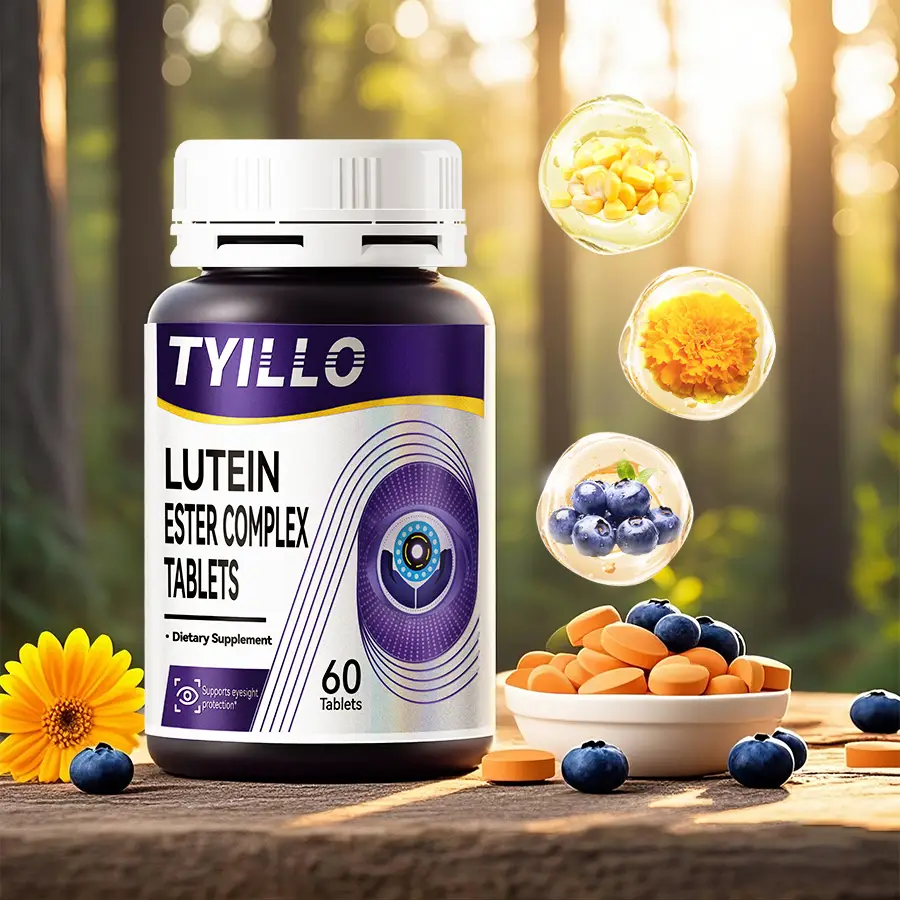 Tyillo Blueberry Lutein Ester Complex Tablets,Protecting eye health,Vitamins Supplements-with Lutein ester, Zeaxanthin,preservation of eyesight、Health