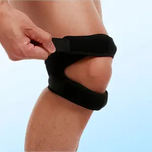 Lightweight Adjustable Two piece Knee Support for Patella and Patellar Tendon Reusable Protective Equipment Can Effectively Support and Stabilize Knee Joints Suitable for All Kinds of Outdoor Sports