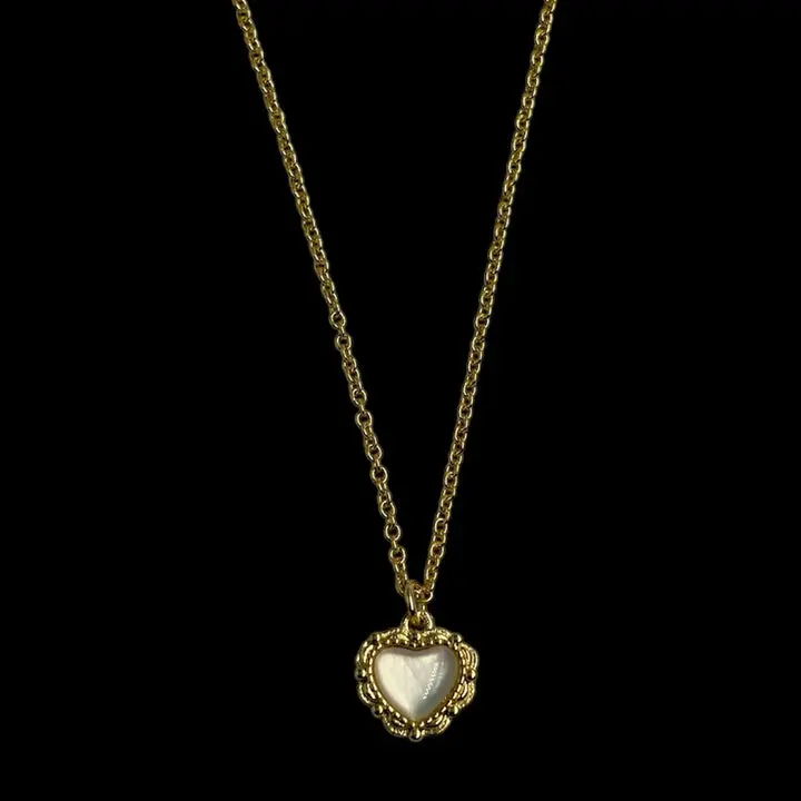 Moonstone Heart Necklace Moonstone Heart Necklace