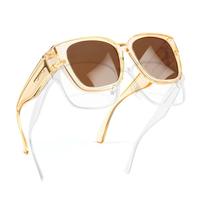 Clear Golden Frame Brown Lens