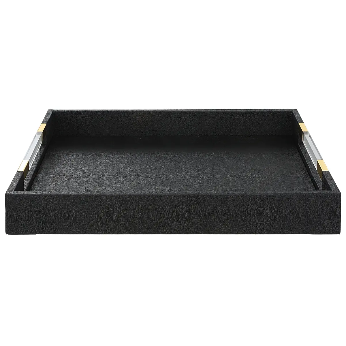Uttermost 18059 Modern Wessex Black Shagreen Tray, Kitchenware & Tableware Serving Tray