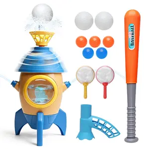 Uinle Baby Rocket Water Spray Baseball Toy, Automatic Rotation, Outdoor Parent-Child Game, Best Kids Birthday Gift, Holiday Present