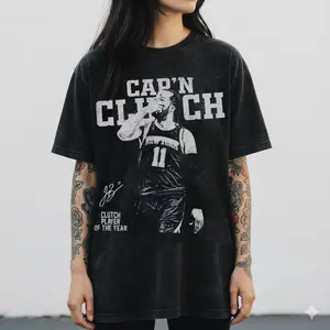 Captain Clutch Jalen Brunson New York Shirt, Retro 90s Brunson Basketball Star Unisex Wash Tee, Autography Hoodie, Sweater, Gift for fan