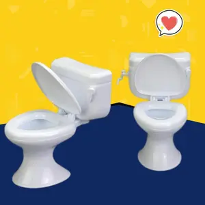 Mini Toilet Seat Toy, Party Dollhouse Furniture for Boys & Girls, Birthday Cake Decoration Accessories, Celebrate Parties at Home!