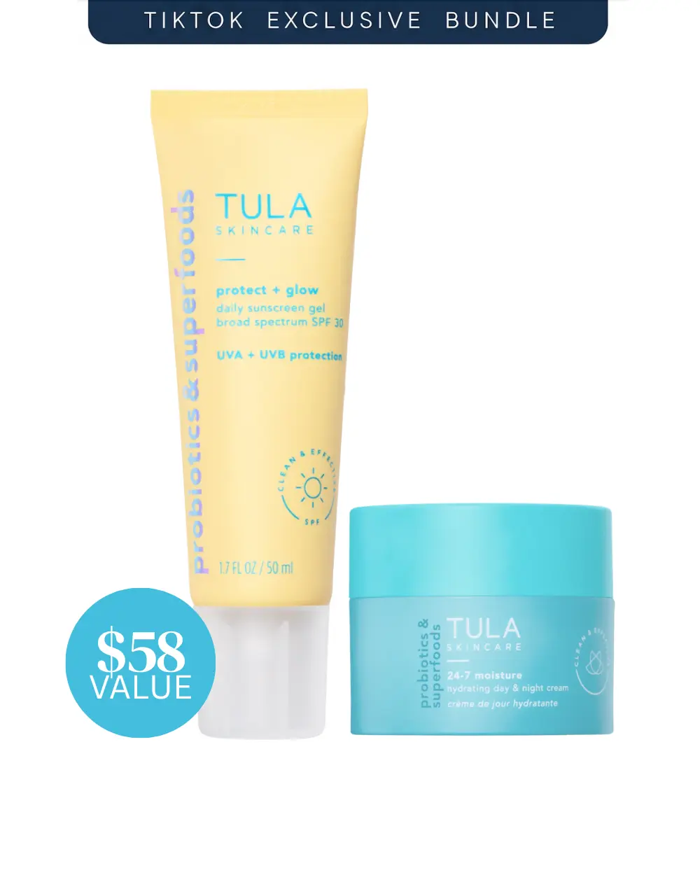 TULA Protect + Glow SPF 30 & 24/7 Moisture Mini Bundle