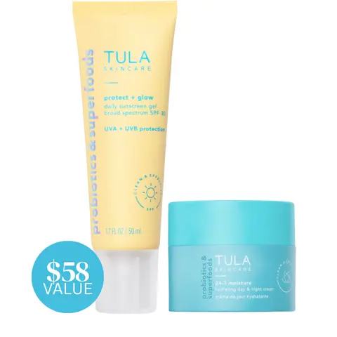 TULA Protect + Glow SPF 30 & 24/7 Moisture Mini Bundle