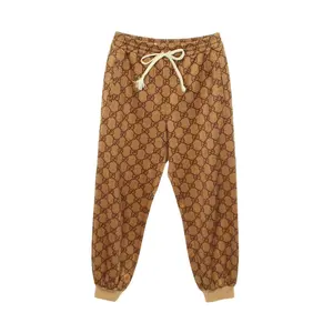 Pre-owned GUCCI Cotton Small Leather Goods GG Jacquard Polyester Pants