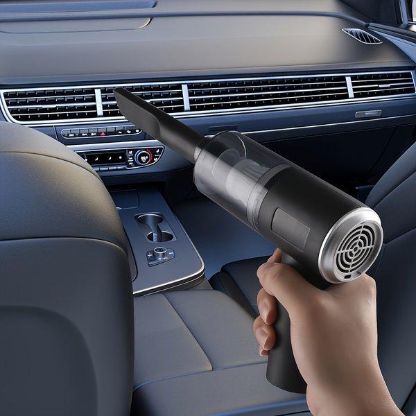 One Handheld Vacuum Cleaner - Portable with Blowing And Suction Features, Side Brushes, Anti-Tangle Hair Design, Low Noise at 40Db, 4.5Kpa Suction Power, Suitable for Cleaning Cars, Keyboards, Laptops, And Office Dust, Includes a Crevice Tool