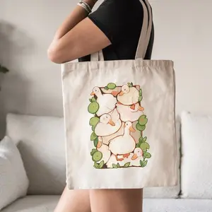 Pile Of Ducks Tote Bag , Heat Press Print , 100% Cotton , Grocery Bag , Jute Bag , Accessories , Duck Lover , Art Bag , Cute Totebag