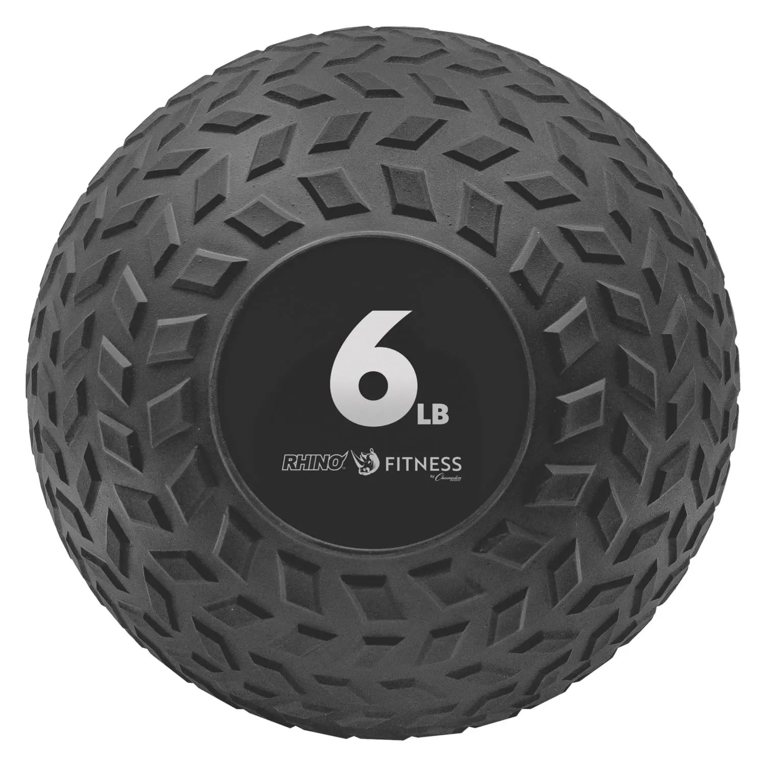 212 MAIN Unisex Functional Strength Fitness Rubber Slam Ball - 6 lbs, Black, Seamless Ultra-Durable Design, Firm Grip, Rubber Treaded Surface, Sand-Filled Workout Equipment to Increase Heart Rate, Burn Calories