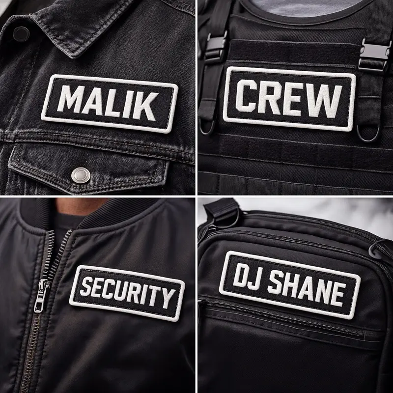 CUSTOM PATCHES - customize your iron-on patch - name tag , security , staff , bag tags