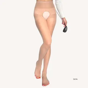 BAROBIRDIE Open Bottom 30D Golf Pantyhose Breathable UV Protection Tights Summer Stockings Sheer Foot Loop Stirrup
