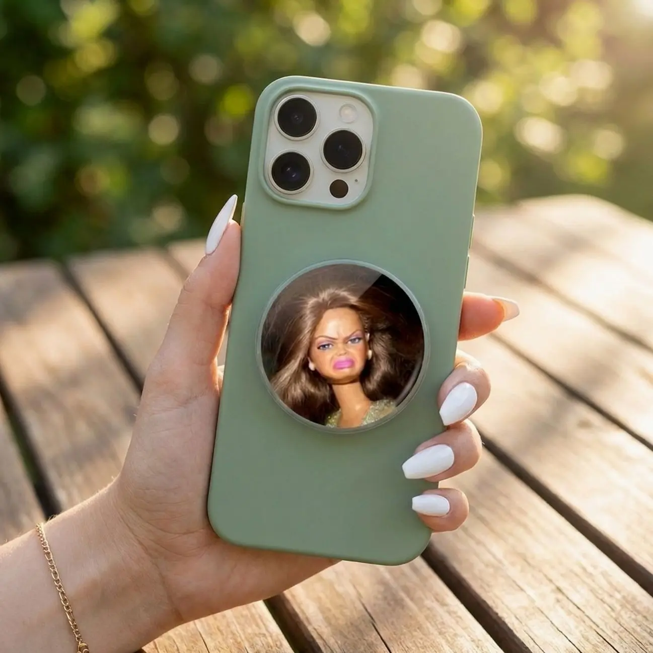 Funny Angry Doll Face Magnetic Phone Grip | Phone Holder | Cute Sassy Aesthetic Girly Phone Accessory Gift Y2K