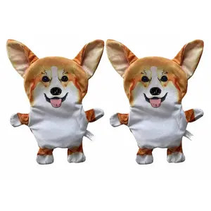 Piggy Poo and Crew Corgi Crinkle Squeaker Toy - Two Pack