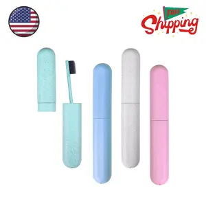 4 Pack Travel Toothbrush Case Portable Travel Toothbrush Holder Plastic Toothbrush