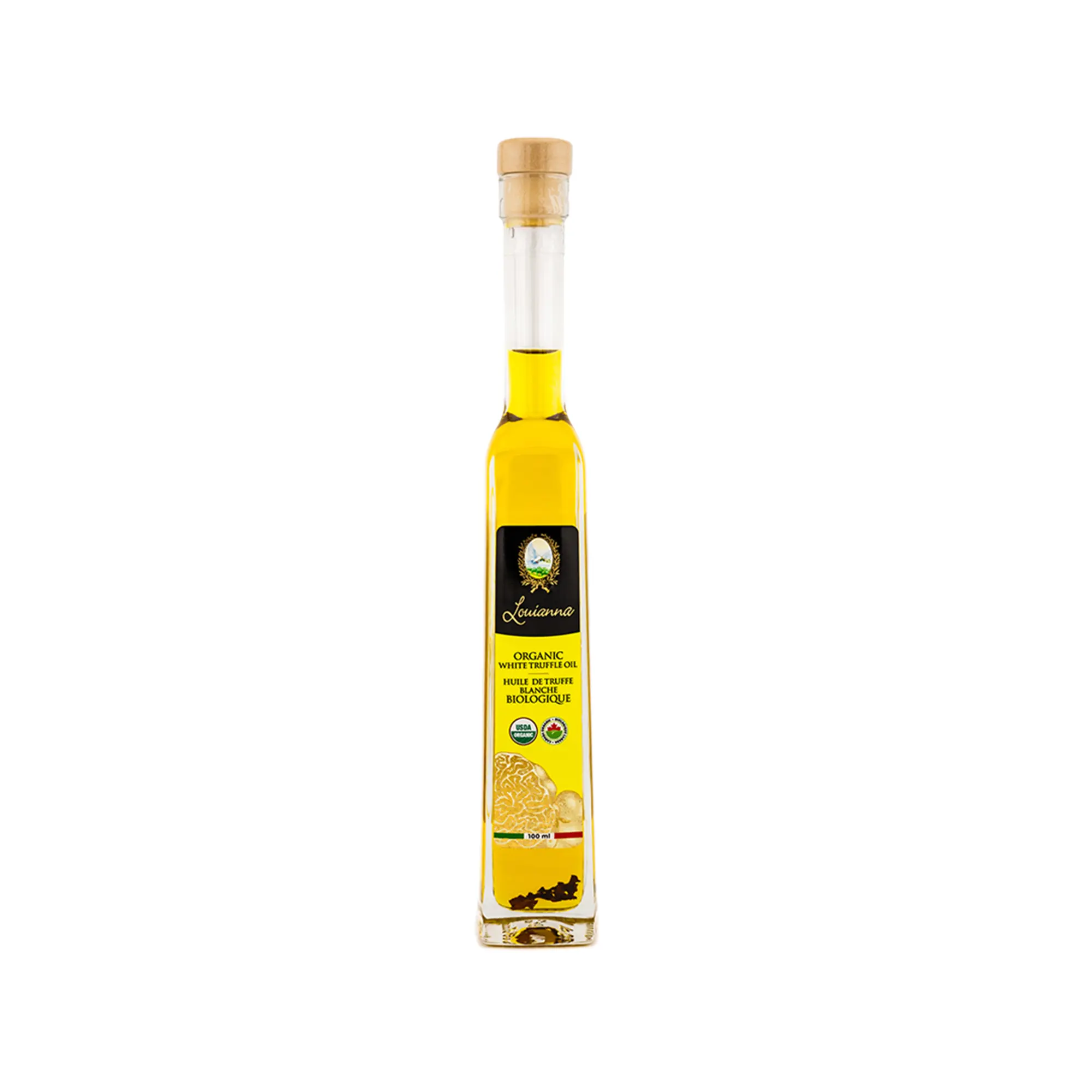 Louianna Certified Organic Natural White Truffle Oil - USDA Organic Certified- 100ml- Made with Organic Extra Virgin Olive Oil Produced in Molise, Italy
