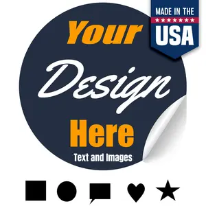 VulgrCo Custom Design Your Own Personalized Labels Stickers Decals Text Name Image Photo 10,100,500,1000 Pack Sizes - Waterproof, Dishwasher Safe, Fade Resistant, UV Protected, Heat and Cold Resistant