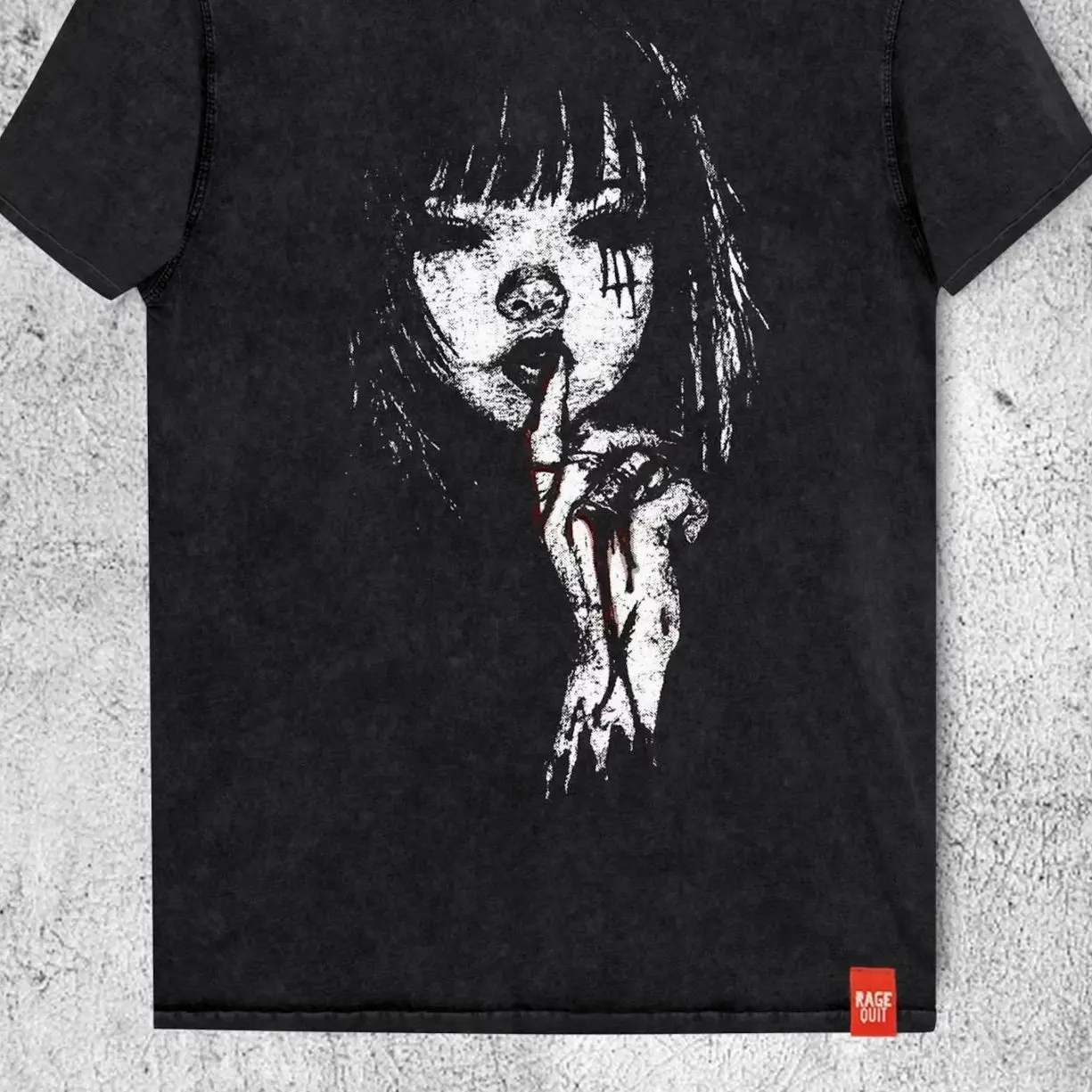 Silent Bite mineral washed t-shirt VR8