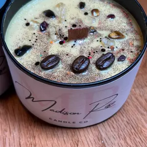 Coffee Witch Candle - Scented with Vanilla Coffee and Brown Sugar - Hand Poured 100% Soy Wax Jar