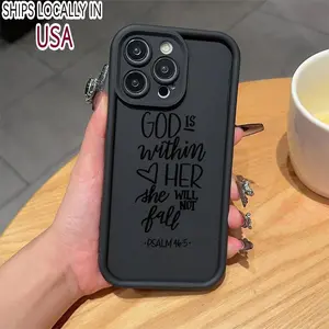 Bible Verse Pattern Phone Case, Anti-drop Phone Protector Cover, Phone Accessories Compatible with iPhone 6 7 8 X 11 12 13 14 15 Pro Max