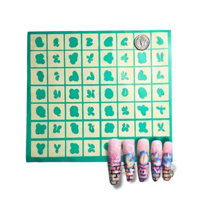 Bubble Letter Airbrush Nail  Stencils