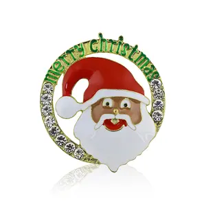 Black Santa Brooch