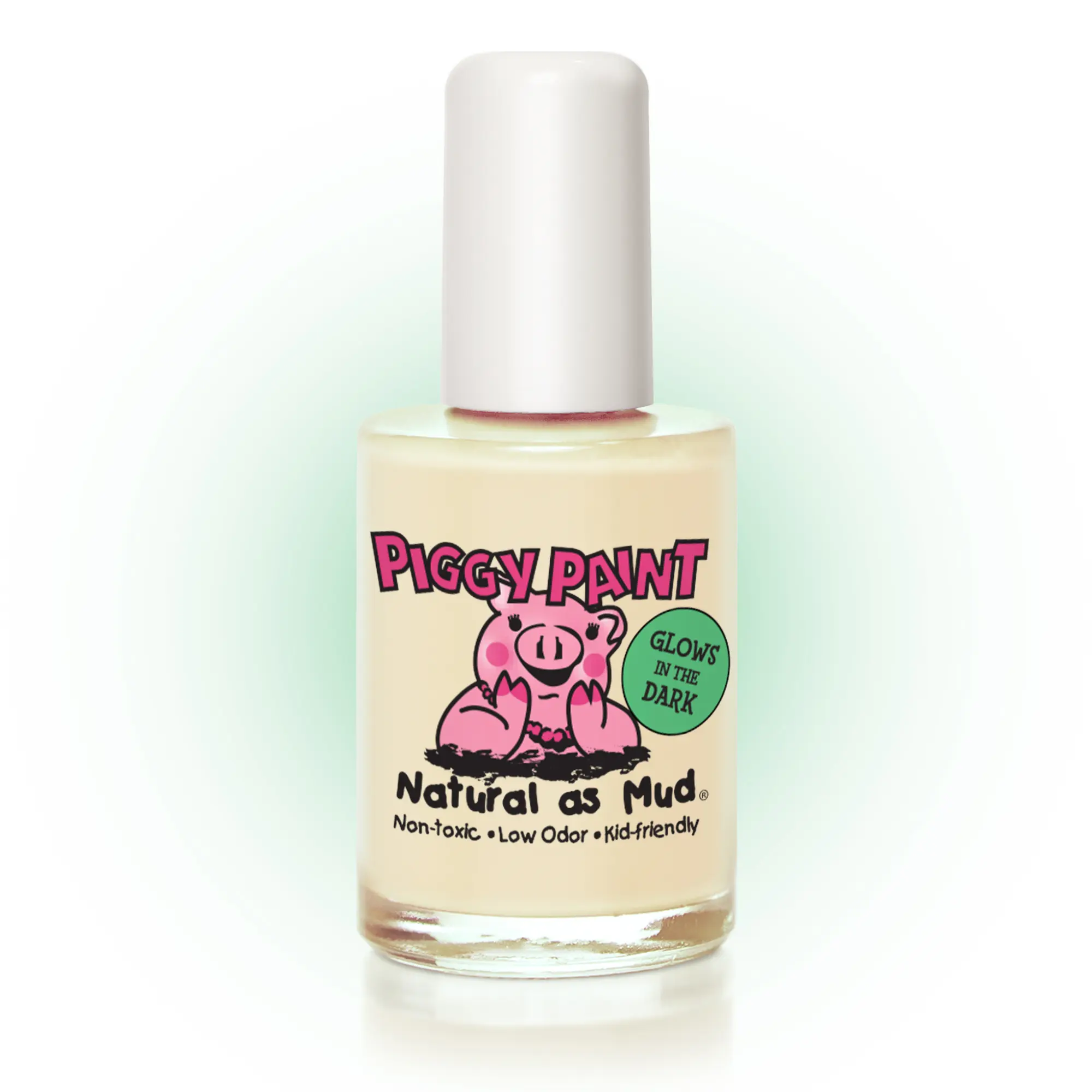 Piggy Paint Radioactive Nail Polish Clear Glow in the Dark 0.5oz Non-toxic Vegan Water-based Formula