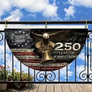 American Eagle Liberty Bell Flag, 250 Years Of Freedom USA Banner, 1776 2026 Patriotic Independence Day Flag, Vintage American Flag Decor, Outdoor Garden Flag For Home Porch Yard