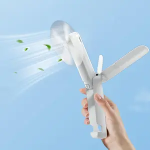 Portable Handheld Fan, USB Rechargeable Foldable Fan, Multiple Wind Speeds Adjustable Small Pocket Design Fan for Eyelashes Girls Travel Outdoor
