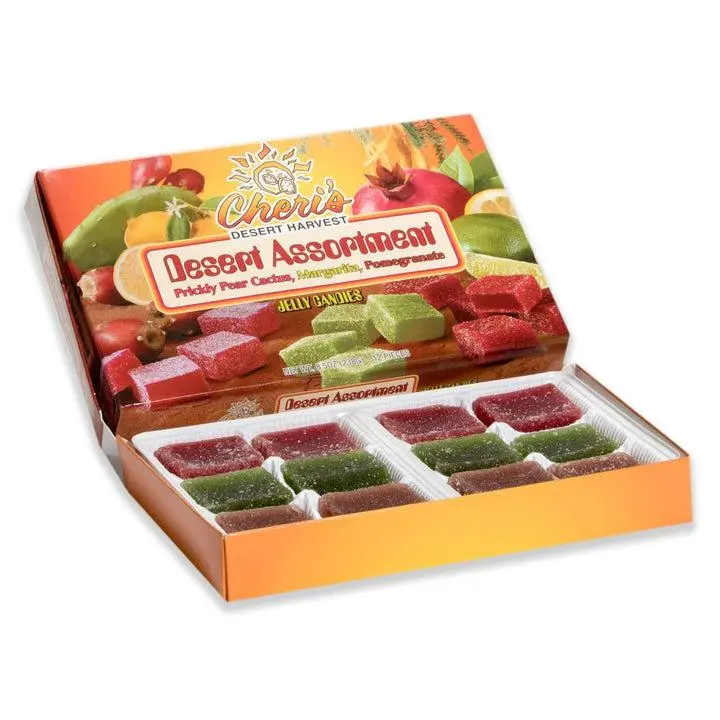 Mixed Fruit Jelly Candy Snacks with Sugar, Juice and Natural Extracts - Assorted Flavors Including Prickly Pear Cactus, Margarita, Pomegranate