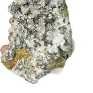 Garden Realm Quartz Cluster with Chlorite Inclusions UV Reactive Matrix Raw Mineral Specimen Unique Formation