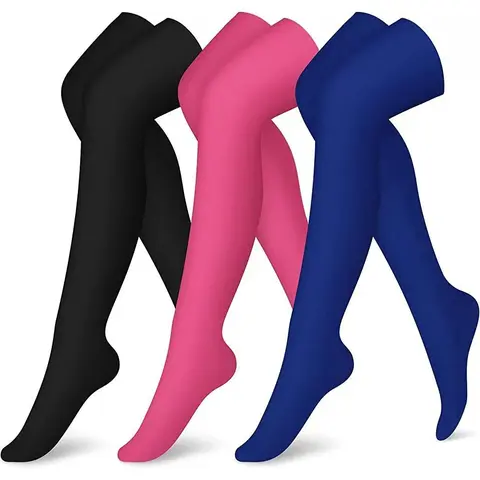 Performance Over-the-Knee Compression Socks – Running, Cycling & Outdoor Training Essentials men Compression Knee-High Socks Striped Thigh Party stocking Knee Length Tubesocks