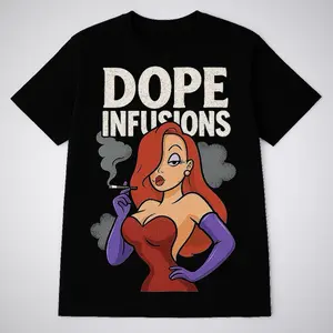 DOPE INFUSIONS X COLLECTIONS Streetwear T-Shirt Featuring Jessica Rabbit Cotton Doing Retro Oversized