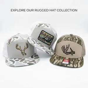 Deer Hunter Collection | Premium Whitetail Camo Trucker Hats Bundle | Antler Shed, Deer Skull & Whitetail Patch Snapback Caps | Hunting, Fishing & Outdoor Lifestyle Hat Collection